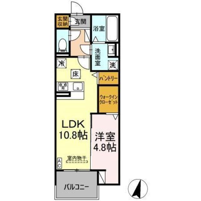 DIOSPERSIMMON長泉 I棟(1LDK/1階)の間取り写真