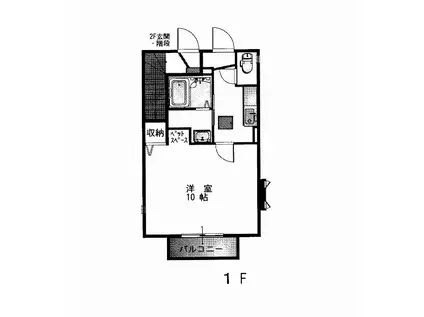 SUGIMOTOYA A(1K/1階)の間取り写真