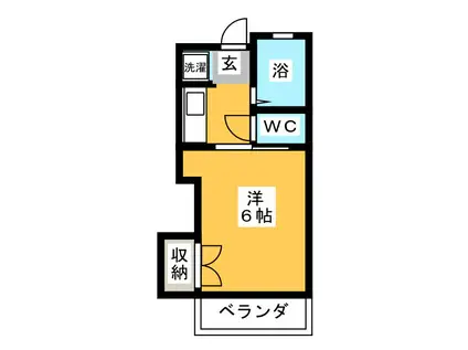 サンコート(1K/1階)の間取り写真