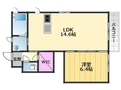シャーメゾン森A(ワンルーム/1階)の間取り写真