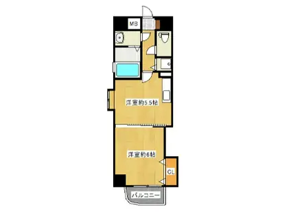 リー・ルーチェ(1DK/1階)の間取り写真