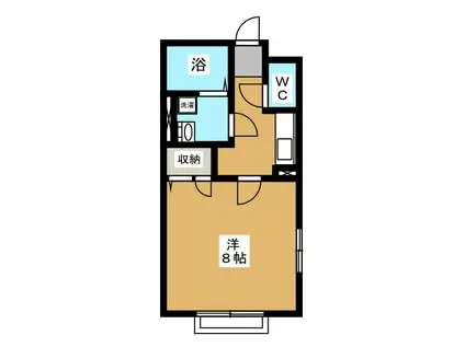 エクセルIX(1K/1階)の間取り写真