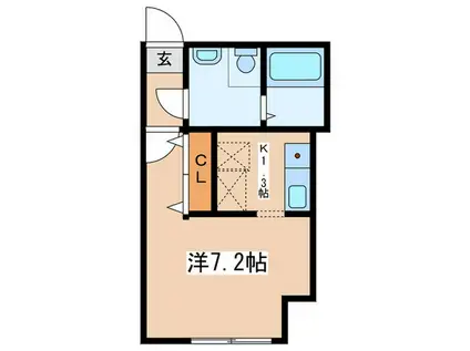 MODUROL要町II(1K/3階)の間取り写真