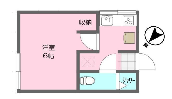 アチーブメント ハイツ(1K/1階)の間取り写真