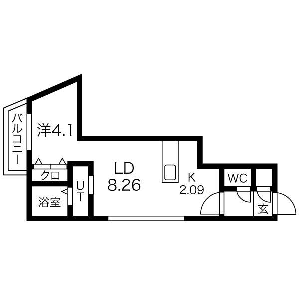 シャトーライフN27(1LDK/5階)の間取り写真