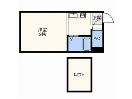 シティハウスメイプル(1K/3階)の間取り写真