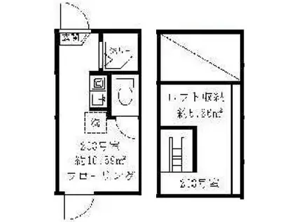 ティ・アーモ レディ(ワンルーム/1階)の間取り写真