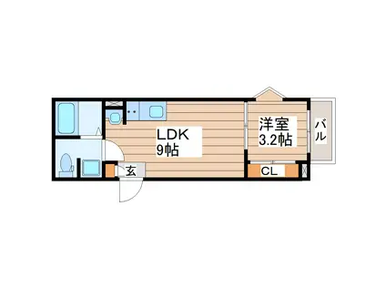 REGALEST ADVANCE 太子堂駅(1LDK/3階)の間取り写真