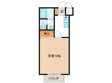 エコガーデン三条 D棟(1K/1階)の間取り写真