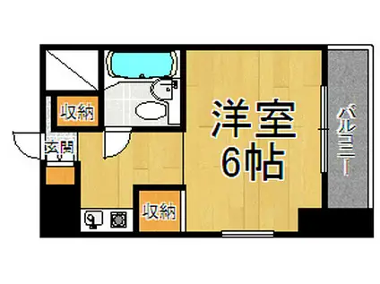 猪名寺パークマンションⅠ(ワンルーム/5階)の間取り写真