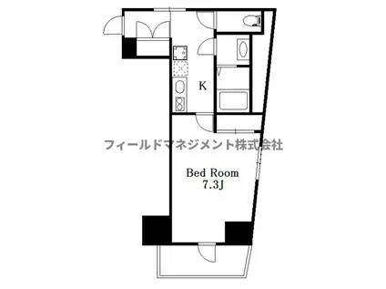 第7ゼルコバマンション(ワンルーム/5階)の間取り写真