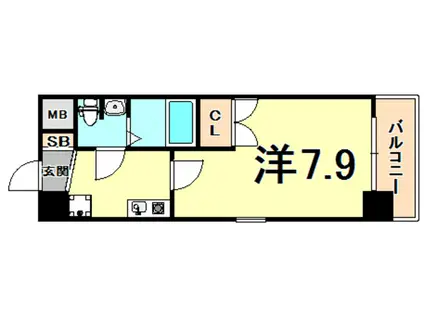 ONE ROOF FLAT NISHINOMIYA(1K/2階)の間取り写真