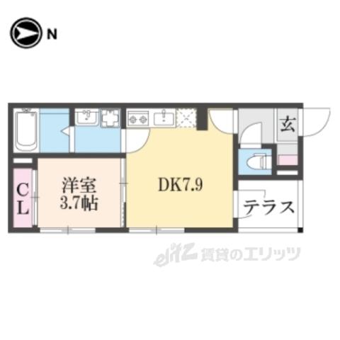 LECIEL3(1LDK/1階)の間取り写真