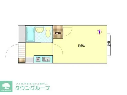 エーデルハイム豪徳寺(1K/4階)の間取り写真