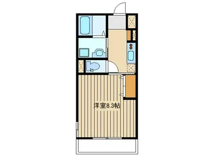 エクセレント和光(1K/2階)の間取り写真