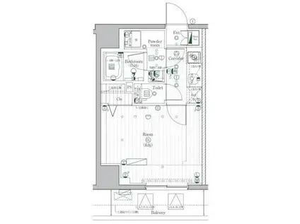 PREMIUM CUBE 駒込(1K/3階)の間取り写真