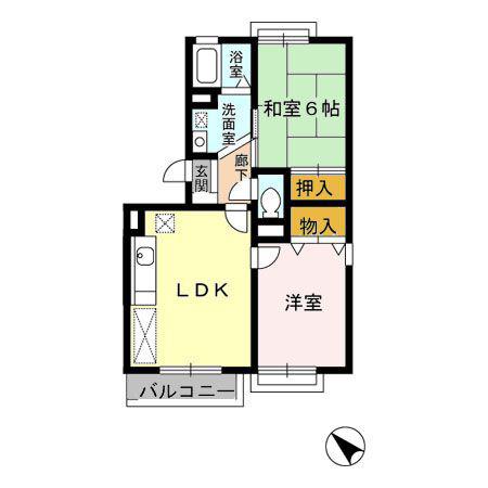 マースピア(2LDK/3階)の間取り写真