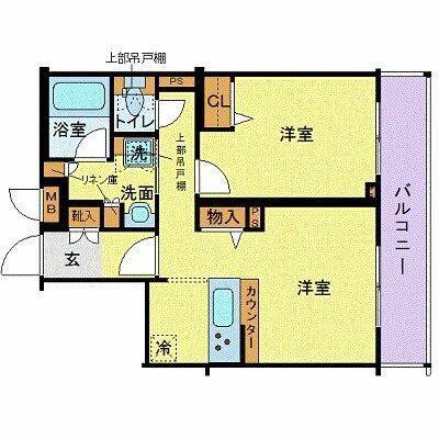 トーシンフェニックス牛込神楽坂(1DK/4階)の間取り写真