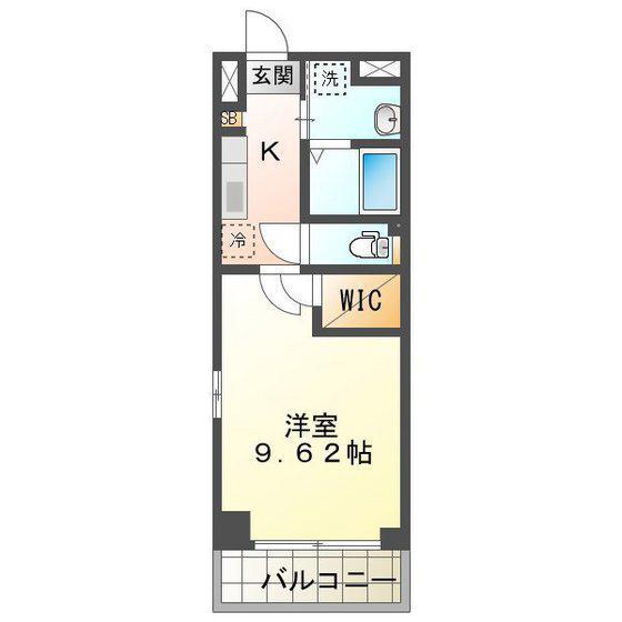 S-FORT四日市西新地(1K/7階)の間取り写真
