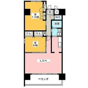 ESPOIR(2LDK/3階)の間取り写真