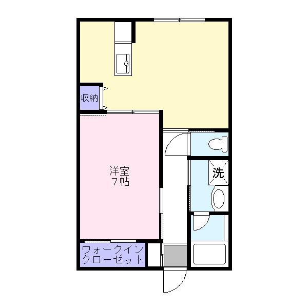 花ハウス(1LDK/2階)の間取り写真