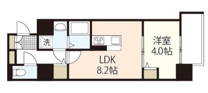 MAYFAIR田町PREMIUM(1LDK/7階)の間取り写真