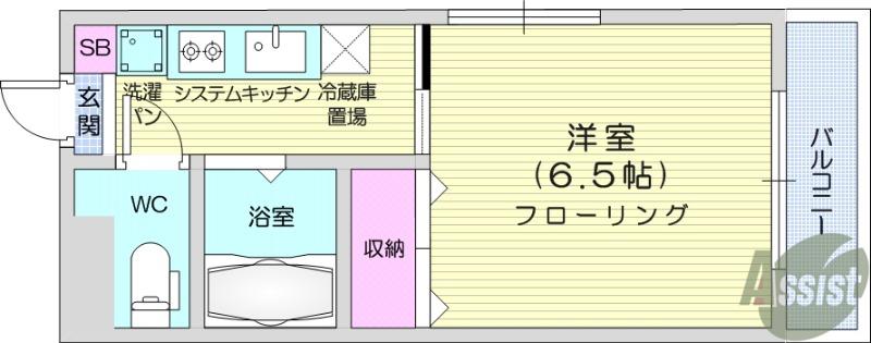 フォレストプラザ(1K/2階)の間取り写真