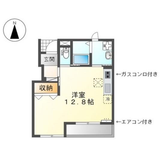 ヴァンヴェールII(ワンルーム/1階)の間取り写真