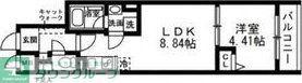 SOLASIA RESIDENCE 武蔵小山(1LDK/4階)の間取り写真