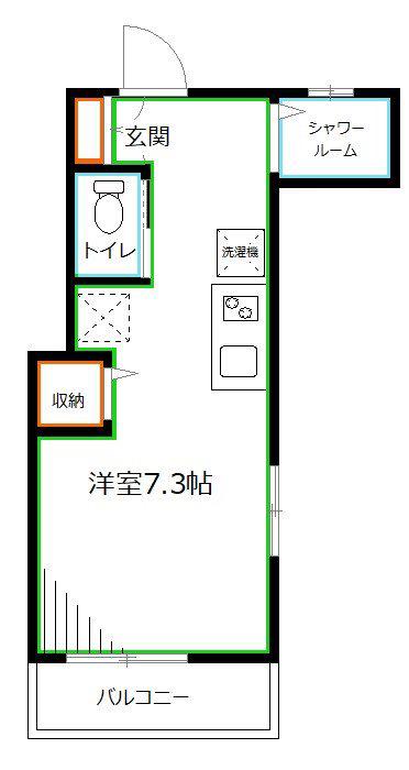 グランド天沼(ワンルーム/1階)の間取り写真