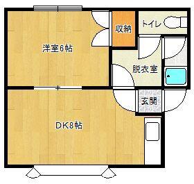 ハイムドマーニI(1DK/2階)の間取り写真