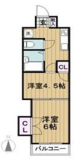 杉山ビル(2K/3階)の間取り写真