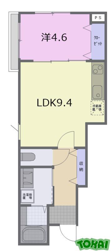 OCEAN 松阪(1LDK/1階)の間取り写真