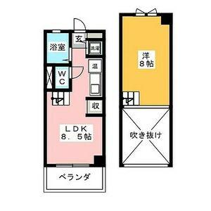 LAーSALA(1LDK/1階)の間取り写真