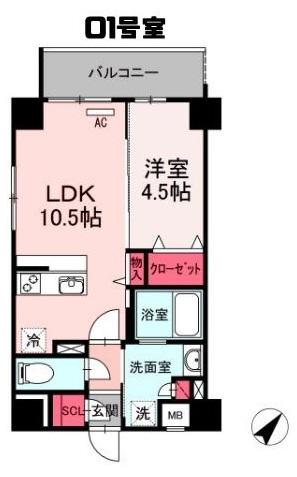 GRANDE・ROUE DAIWA(1LDK/3階)の間取り写真