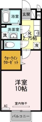 サニーガーデンB棟(1K/1階)の間取り写真