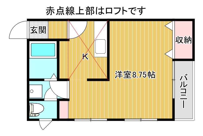 メゾン・ド・アレグール(1K/2階)の間取り写真