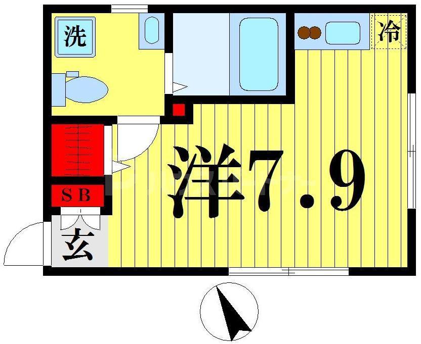 ルシオ北千住(ワンルーム/3階)の間取り写真
