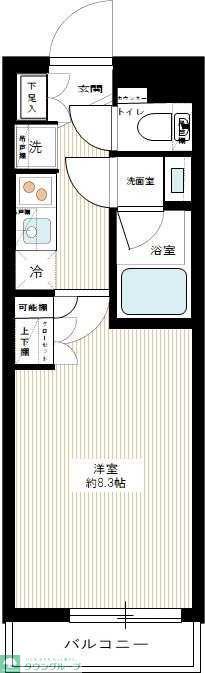 ARCOBALENO ITABASHISAKURAGAWA(1K/1階)の間取り写真