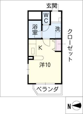 プリミエール大和通(ワンルーム/3階)の間取り写真