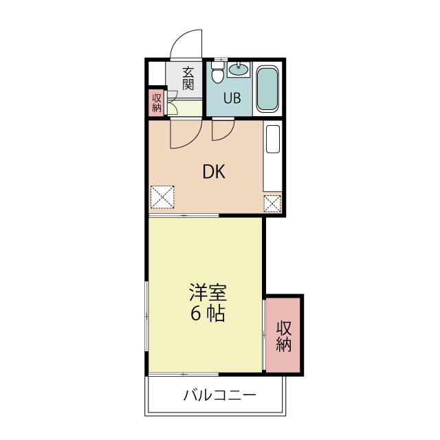 KS CASA(1DK/1階)の間取り写真