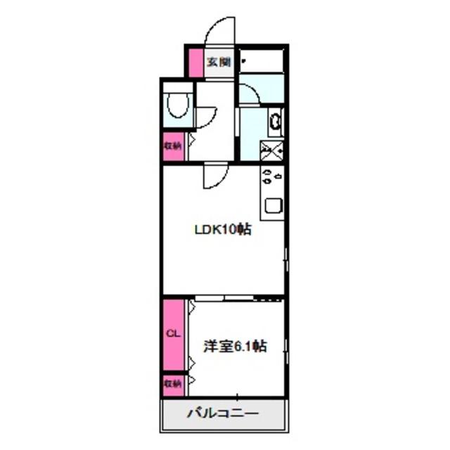 RIHITO鶴見(1LDK/3階)の間取り写真