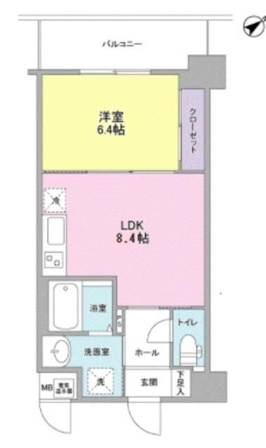 シティコート大小路II(1LDK/5階)の間取り写真