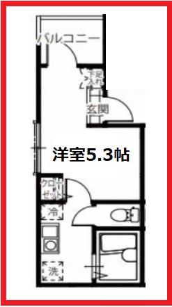 トップランド堀切菖蒲園(1K/1階)の間取り写真