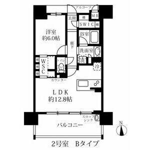 グランパセオ名駅那古野(1LDK/8階)の間取り写真