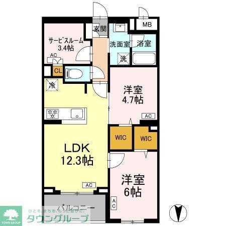 ロイジェント上板橋(2SLDK/2階)の間取り写真