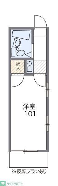 レオパレス柏ハイツ(1K/1階)の間取り写真