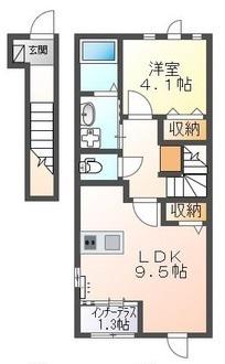 アリス・ルナ(1LDK/2階)の間取り写真