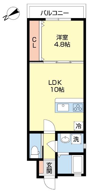 エトピリカ(1LDK/2階)の間取り写真