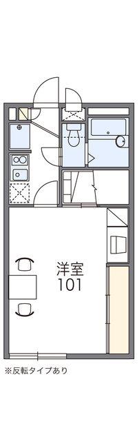 レオパレスマリリン(1K/1階)の間取り写真